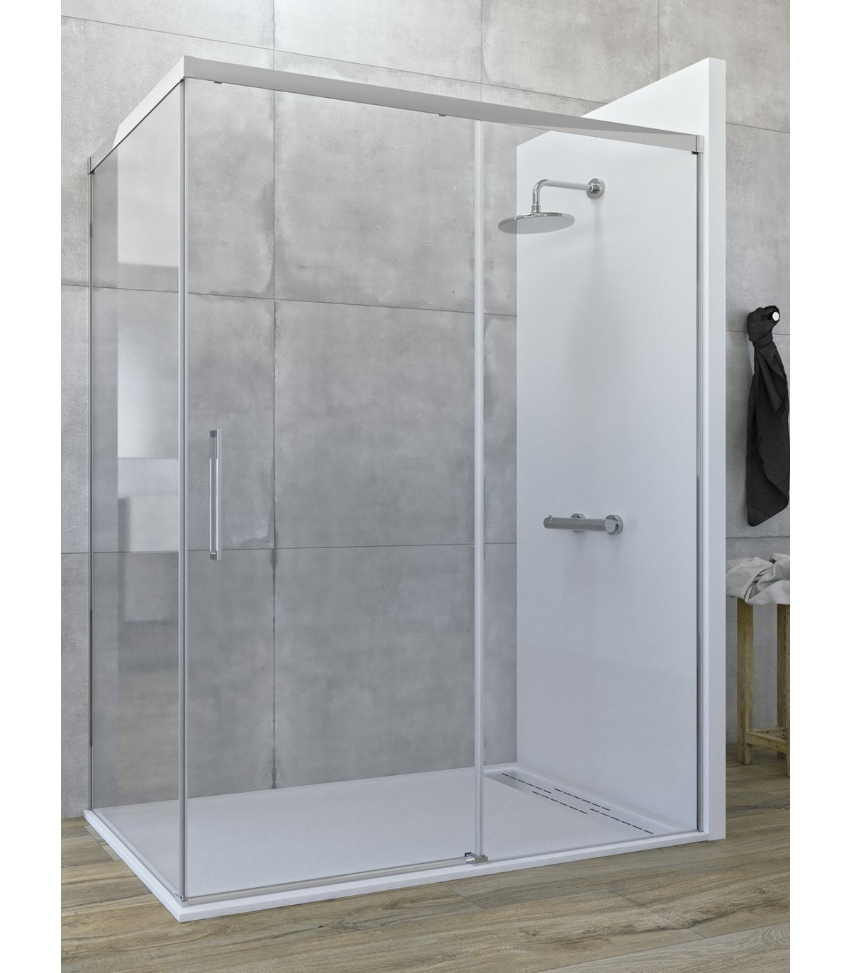 Junta con instalación en aluminio para mampara de ducha